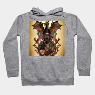 Steampunk Clockwork Dragon with Rainbow Wings Hoodie